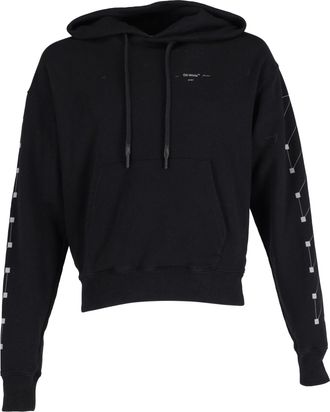 Off-white Back Logo Hoodie in Black Cotton