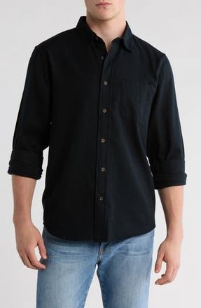 14th & Union Long Sleeve Flannel Shirt in Black Caviar at Nordstrom Rack, Size Xx-Large