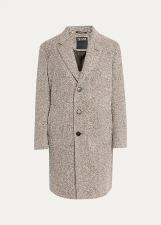 Ermenegildo Zegna Mens Oasi Cashmere Melange Overcoat