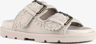 Mou Womens Low Bio Sandal In Chalk
