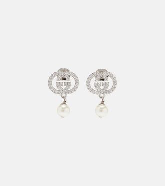 Gucci Interlocking G embellished drop earrings