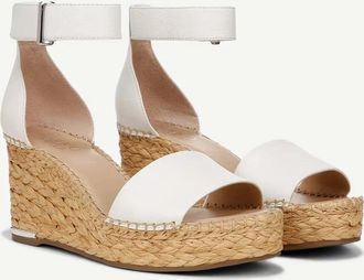 Franco Sarto Mens Franco Sarto Clemens Sandals White Leather Raffia Espadrille HAWK518