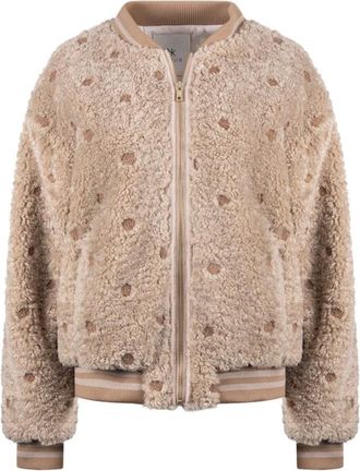 Nukus Nukus, Jassen, Dames, Beige, M, Polyester, Henny Jas Stippen