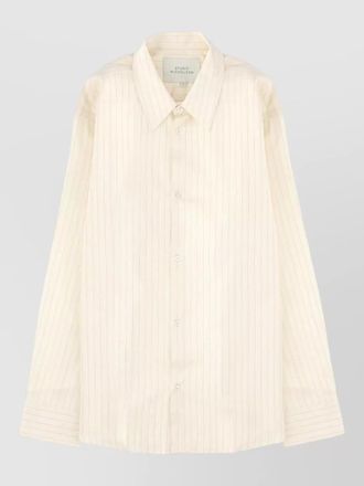 STUDIO NICHOLSON silk cotton striped shirt