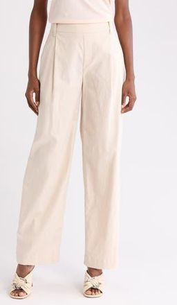 Vince Pleated Pull-On Pants in Light Oat at Nordstrom Rack, Size X-Large