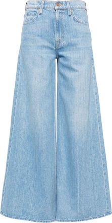 Mother Slung Sugar Cone Sneak low-rise flared jeans - women - Recycled Cotton/Lyocell/Cotton - 28 - Blue