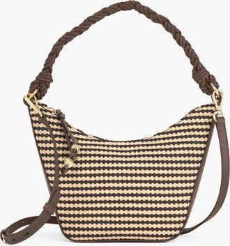 Talbots Tapered Shoulder Bag - Dark Walnut/Natural - 001 Talbots