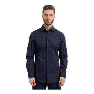 HUGO BOSS Overhemden, Heren, Blauw, 6Xl, Katoen, Boss Shirts