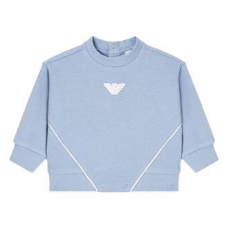 Emporio Armani Eb000831Af14503 Eagle Logo Sweatshirt - male - Emporio Armani - Kids Sweatshirts - Blue - 12 M - Kids