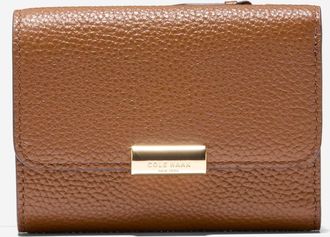 Cole Haan Womens Rachel Compact Wallet with Removable Card Case - Beige