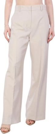 Max Mara Wijde broek - Dames - Wijde Broeken - Beige - M - Broeken