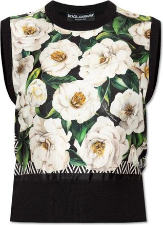 Dolce & Gabbana Mouwloze zijden top - Dames - Tops zonder mouwen - Zwart - S - Tops