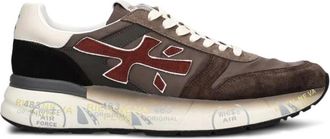 Premiata Bruin en Rood Sneakers Stijlvol Comfort - Heren - Sneakers - Bruin - 43 EU - Leer - Schoenen