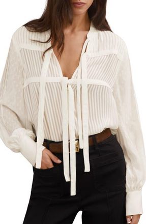 Reiss Josephine Chiffon Top in Ivory at Nordstrom, Size 12 Us