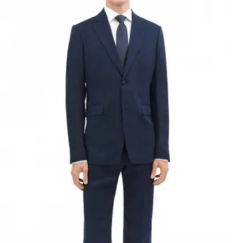 Tiger Of Sweden Justin Classic Linen Blazer In Midnight Blue