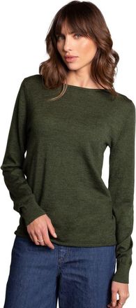 Celtic & Co. MERINO FINE KNIT BOAT NECK SWEATER in Olive at Nordstrom, Size X-Small
