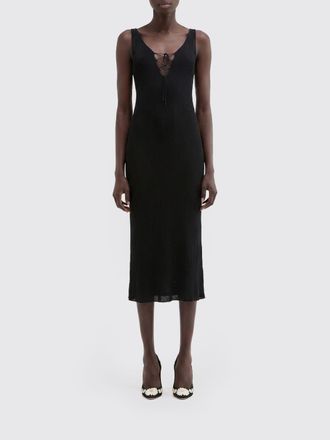 MACCAPANI Tie Up Midi Dress in Cotton Jersey