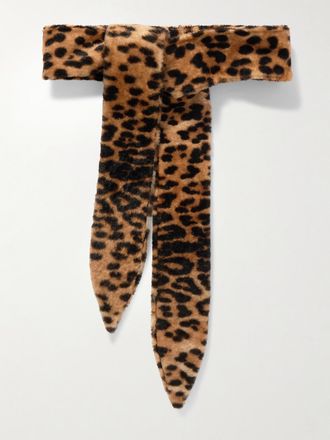 Nour Hammour Cintura In Shearling Leopardato Sash - Stampa animalier