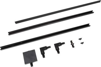 Lucide Iluminaci&oacute;n sobre rieles de metal, negro