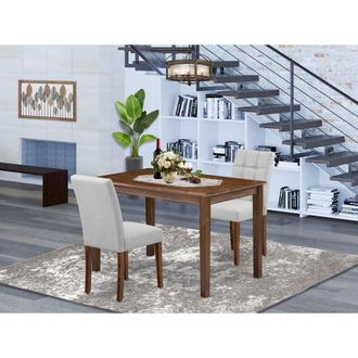East West Furniture 3 Piece Kitchen Table Set contain A Wooden Dining Table