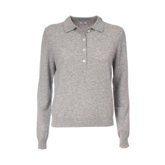 Aspesi Cashmere Truien - Dames - Cashmere truien - Grijs - XL - Kasjmier - Truien & Vesten
