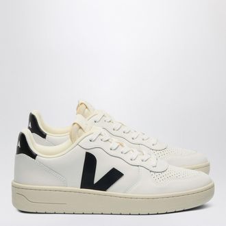 Veja Sneaker V-10 in pelle bianca e nera