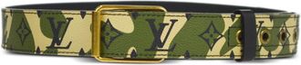 Louis Vuitton x Takashi Murakami 2008 Monogramouflage canvas belt - women - Leather/Canvas - One Size - Green