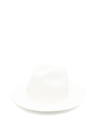 Borsalino White Logo Fedora Hat