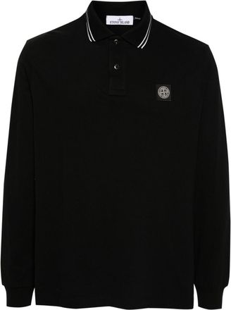 Stone Island Black Slim Full Sleeves Polo