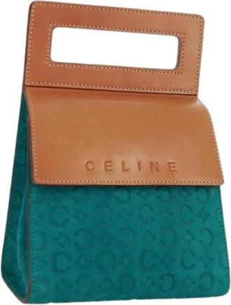 Celine Pre-owned Vintage Handtas - Dames - Vintage Handtas - Blauw - ONE Size - Su&egrave;de - Vintage