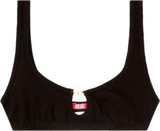 Diesel Tops, Dames, Zwart, L, Katoen, Florence Ribbed Keyhole Bralette