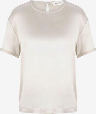 Lisa Yang Kurz&auml;rmeliges T-Shirt aus Seide The Round Neck
