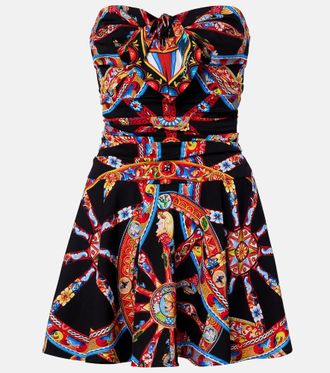 Dolce & Gabbana Printed silk-blend minidress