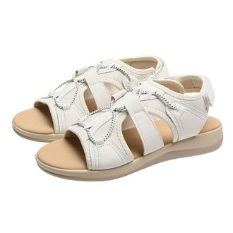 Generic Cocila Platform Sandals WomenS Breathable Leisure Outdoor Shoes Casual Fashion Thick-Soled White, 6.5 Ladies Lace Up Wide Fit Sandal Flat Wedding Walk