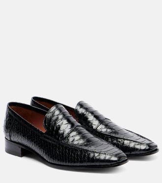 PARIS TEXAS Vincent croc-effect leather loafers