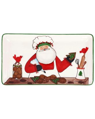 Vietri Vietri Old St. Nick 2025 Limited Edition Rectangular Platter With $20 Credit
