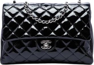 Chanel Pre-owned Vintage Flap Bag - Dames - Vintage Schoudertas - Zwart - ONE Size - Leer - Vintage