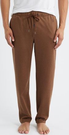 Polo Ralph Lauren Herringbone Twill Pajama Pants in Branch Brown at Nordstrom, Size X-Large