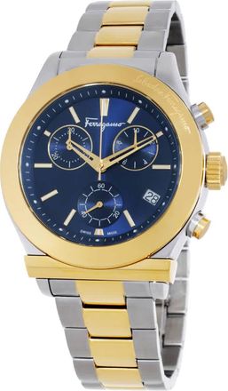 Ferragamo 1898 Chronograph Quartz Blue Dial Mens Watch SFH600418