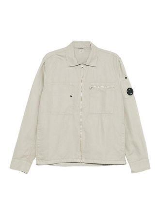 C.P. Company C. P. Company Grey cotton linen blend zip-up shirt jacket