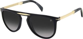 Eyewear by David Beckham Opvouwbare zonnebril in zwart/grijs verloop - Heren - Zonnebrillen - Zwart - 54 MM - Accessoires