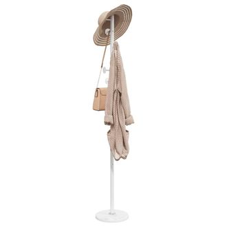 Berkfield Home Coat Stand White 176 cm Powder-coated Iron