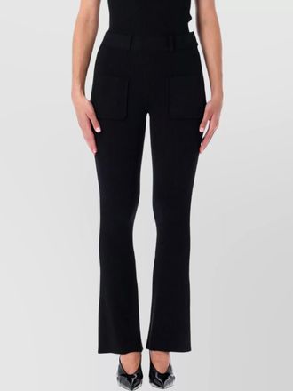 Courrèges ribbed knit trousers pockets
