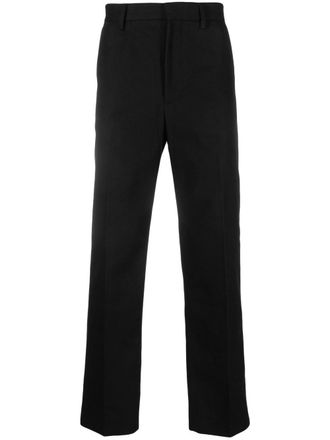 Acne Studios high-waisted straight-leg trousers - men - Cotton/Cotton/Polyester/Polyester - 44 - Black