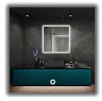OEM Specchio Illuminato A Led 100x100, Impermeabile Ip65, Con Interruttore Touch