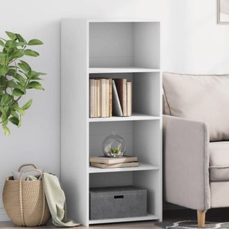 vidaXL Credenza Bianca 50x41x124 cm in Legno Multistrato - Vidaxl