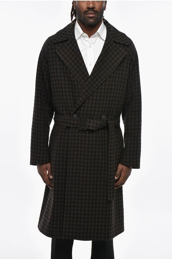 Double-Breasted Coat BRINDISI in Two-Tone Check size 50