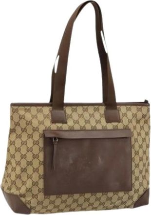 Gucci Pre-owned Tote Bags, female, Beige, Size: ONE SIZE Pre-owned Vintage Tote Bag