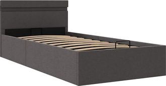 vidaXL Vidaxl - Cama Canap&eacute; Hidr&aacute;ulica De Almacenaje Sin Colch&oacute;n Gris 100x200cm