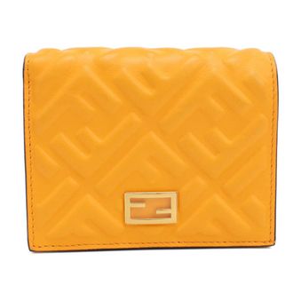 Fendi Orange Leather Wallet (Bi-Fold) (Pre-Owned)